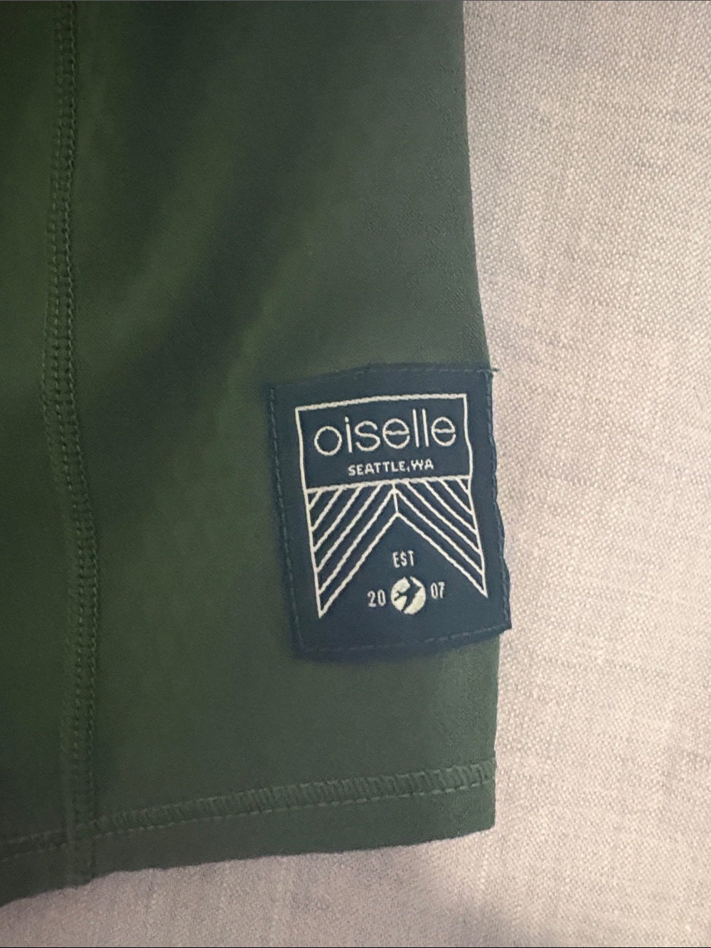 oiselle Forest Green Performance Running Shorts - Picture 3 of 6